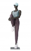 Female sport mannequin with egg head - stretching