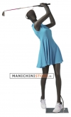 Female sport mannequin with egg head - golf