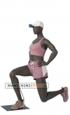 Female sport mannequin with egg head - stretching