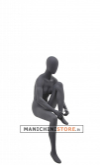 Egg head female sports mannequin - seated