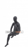 Egg head female sports mannequin - seated