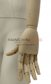 Linen male mannequin with wooden arms