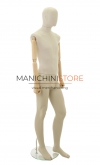 Linen male mannequin with wooden arms