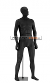 Articulated man mannequin upholstered in fabric