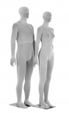 Articulated mannequin men and women covered in fabric