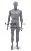 Rental service of 1 male mannequin with egg head - grey