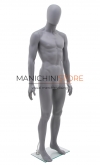 Rental service of 1 male mannequin with egg head - grey