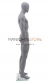 Rental service of 1 male mannequin with egg head - grey