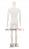 Male egg head mannequin in Ecoplastic - white