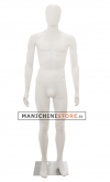 Male egg head mannequin in Ecoplastic - white