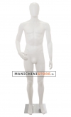 Male egg head mannequin in Ecoplastic - white