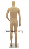 Male egg head mannequin in Ecoplastic - skin color