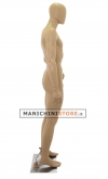 Male egg head mannequin in Ecoplastic - skin color