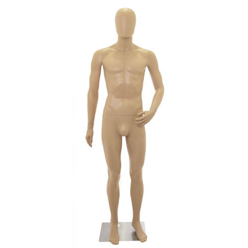 Male egg head mannequin in Ecoplastic - skin color