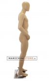 Male egg head mannequin in Ecoplastic - skin color