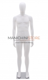 Rental of 1 male mannequin with egg head - white