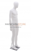 Rental of 1 male mannequin with egg head - white