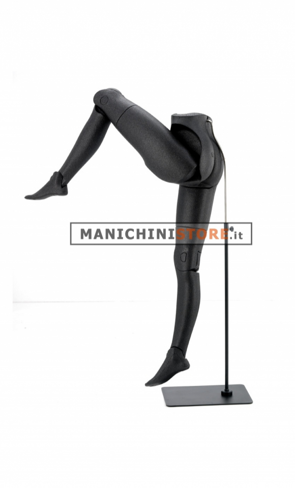 Articulated woman legs with rectangular base