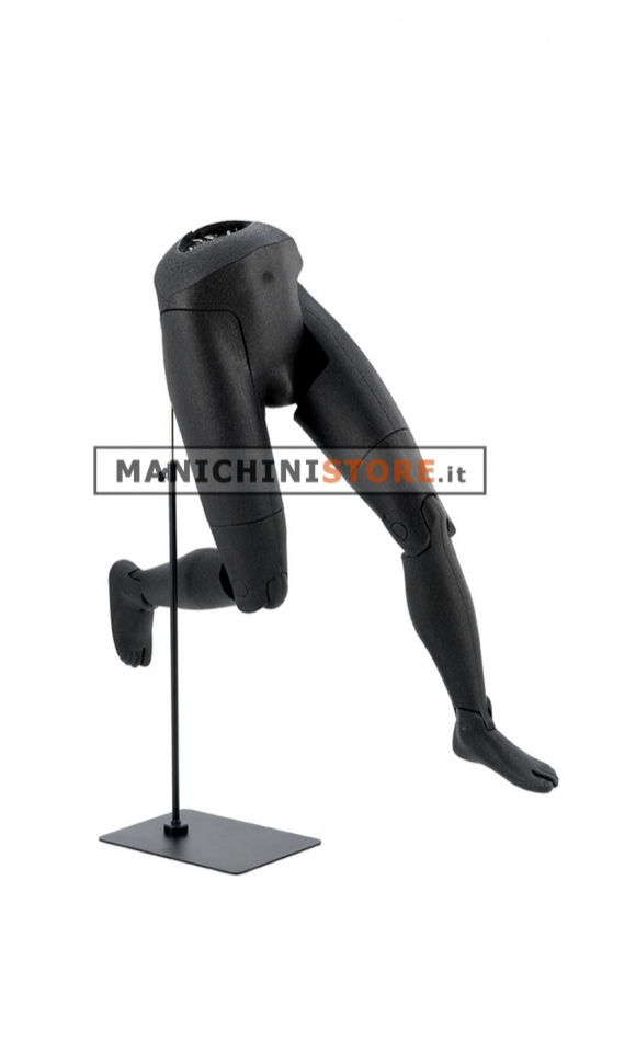 Articulated man legs with rectangular base