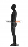 Articulated man mannequin upholstered in fabric