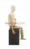 Male mannequin with wooden arms and legs