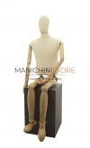 Male mannequin with wooden arms and legs