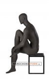 Male sport mannequin with egg head - seated