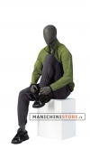 Male sport mannequin with egg head - seated