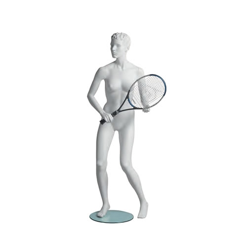 Female mannequin head sculpted sports-Tennis