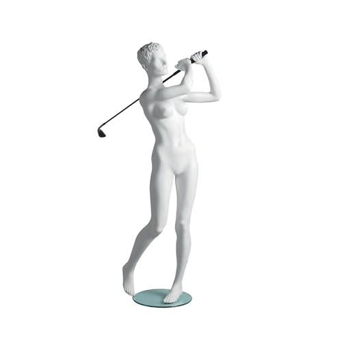 Mannequin head carved woman Sports-Golf