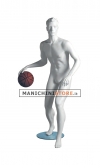 Mannequin head sculpted man sports-basketball