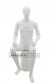 Egg head male mannequin -ZM HHB1 White