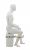 Egg head male mannequin -ZM HHB1 White