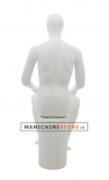 Egg head male mannequin -ZM HHB1 White