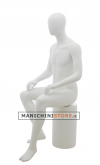 Egg head male mannequin -ZM HHB1 White