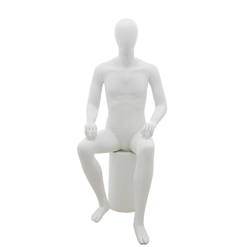 Egg head male mannequin -ZM HHB1 White