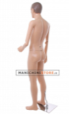 Male mannequin with jointed arms and calf connection