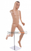 Male mannequin with super jointed neck attachment with double legs