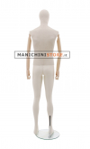 Male mannequin with wooden arms