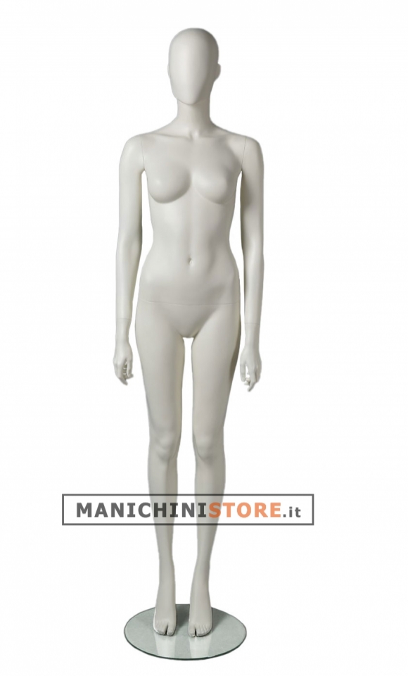 Moon Collection female egg head mannequin - White