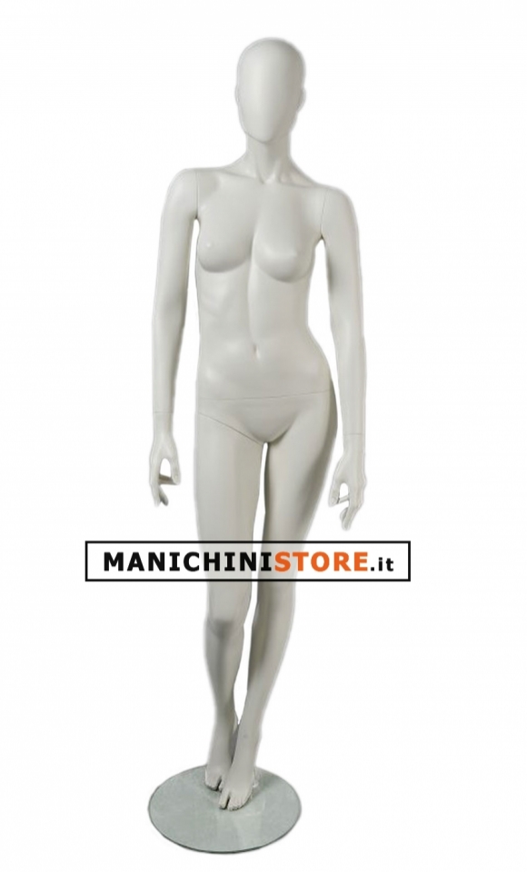 Moon Collection female egg head mannequin - White