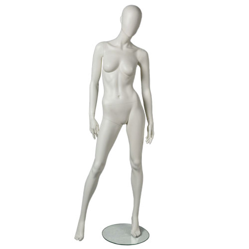 Moon Collection female egg head mannequin – White