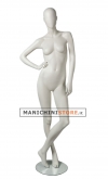 Moon Collection female egg head mannequin – White