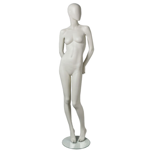 Moon Collection female egg head mannequin – White