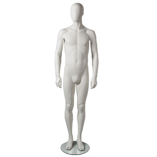 Moon Collection male egg head mannequin - White