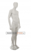 Moon Collection male egg head mannequin - White