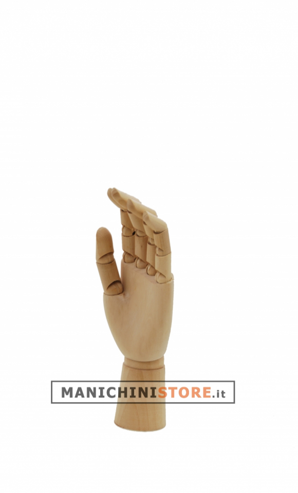 Jointed wooden female hand