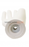 Male hand for gloves with plexiglass base - white