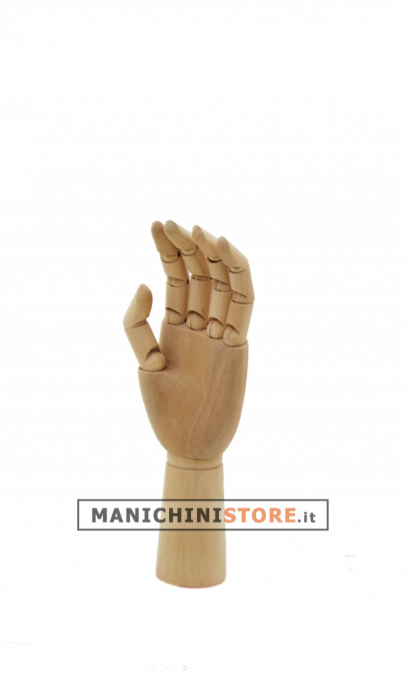 Jointed wooden male hand