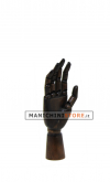 Jointed female hand in dark wood